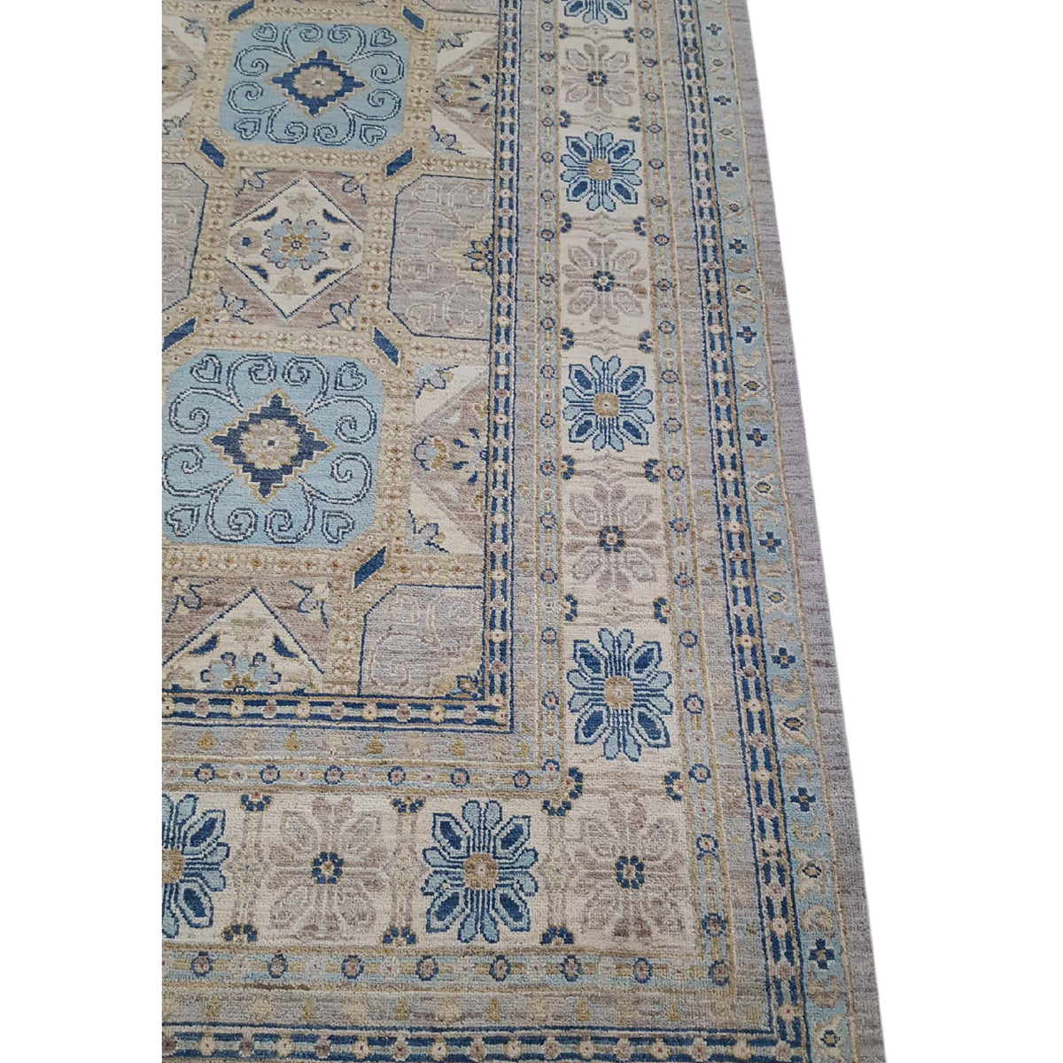 Pacific Ziegler 41122 Grey Lt.Blue Transitional Hand Knotted Rug