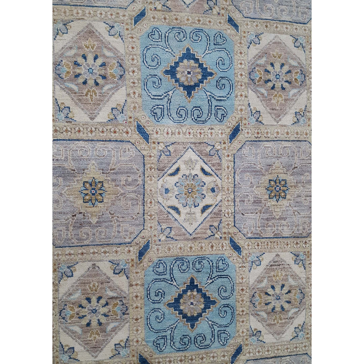 Pacific Ziegler 41122 Grey Lt.Blue Transitional Hand Knotted Rug