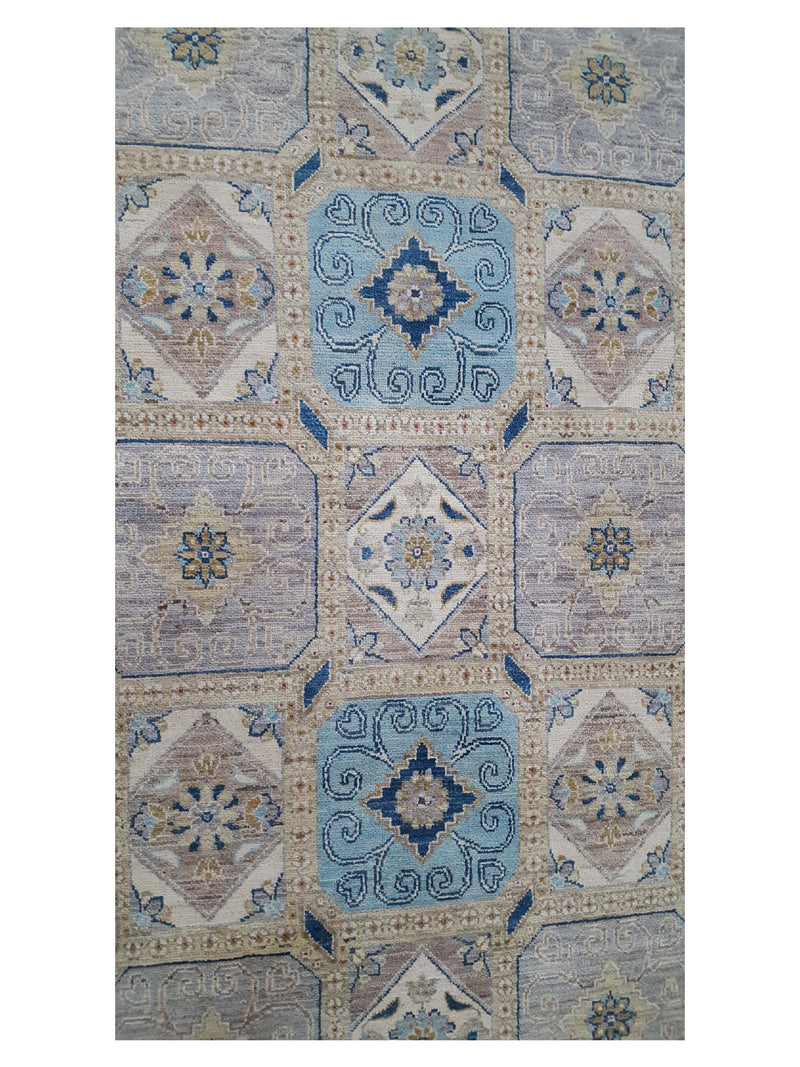 Pacific Ziegler 41122 Grey Lt.Blue Transitional Hand Knotted Rug