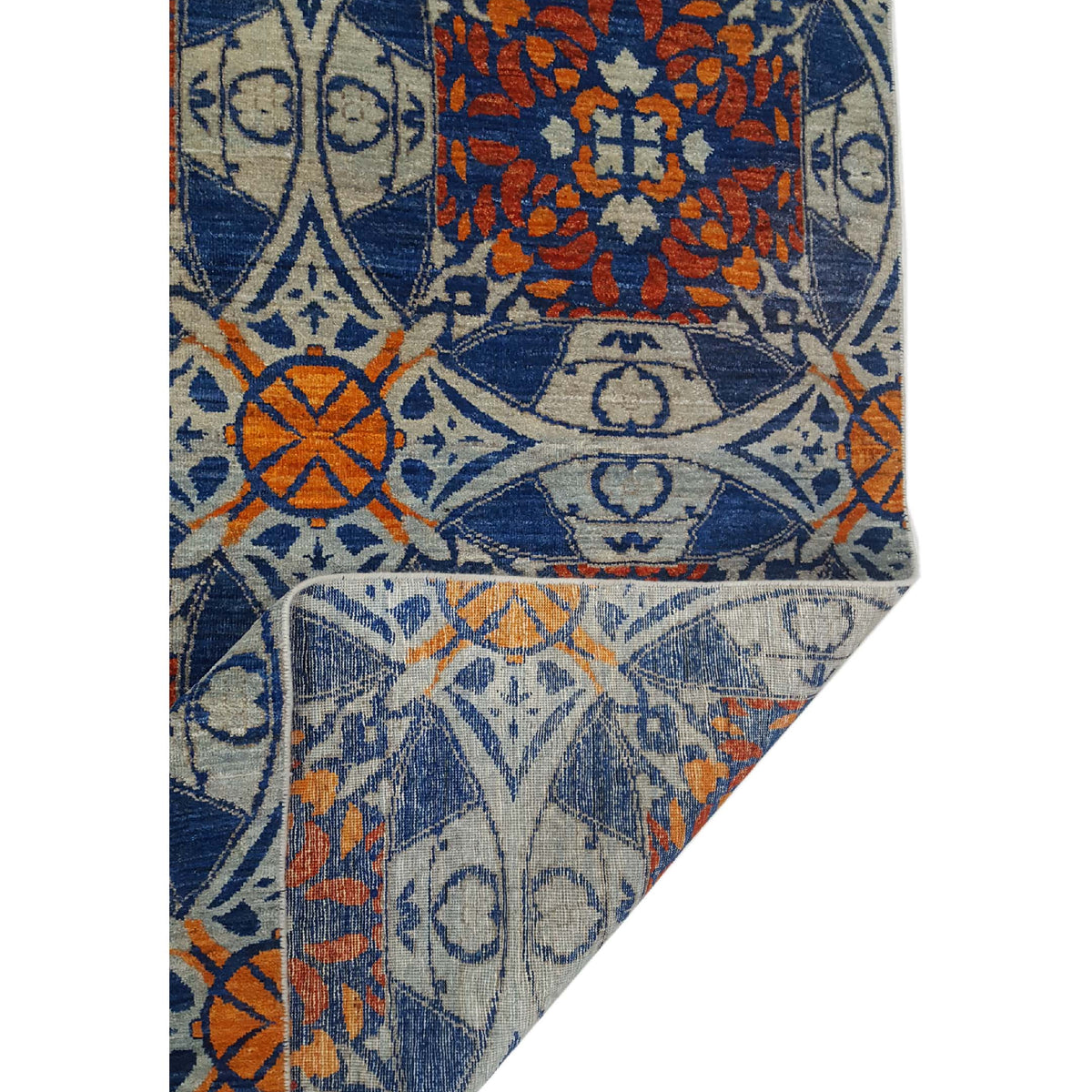 Pacific Modern 41124 Blue Rust Contemporary Hand Knotted Rug