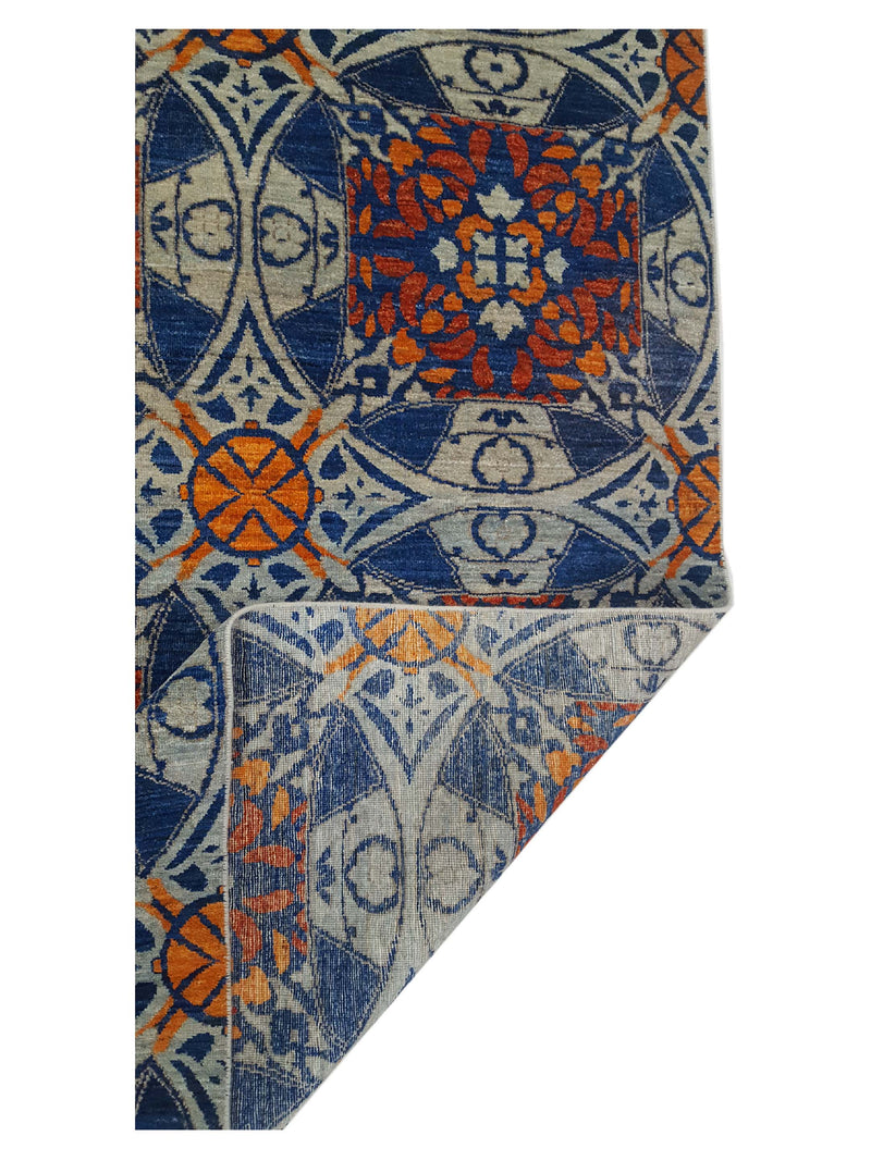Pacific Modern 41124 Blue Rust Contemporary Hand Knotted Rug