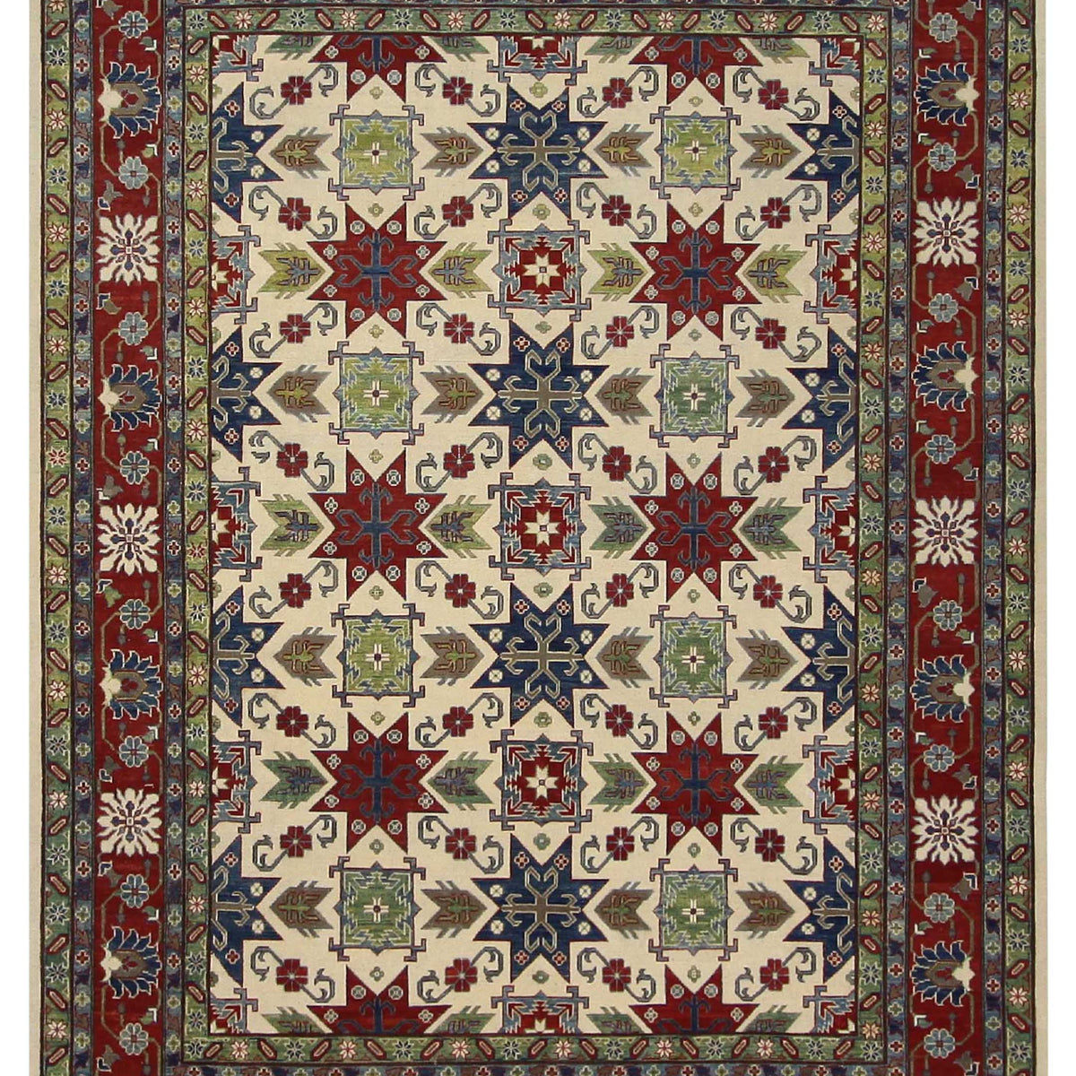 Pacific Kazak  Ivory Red Traditional