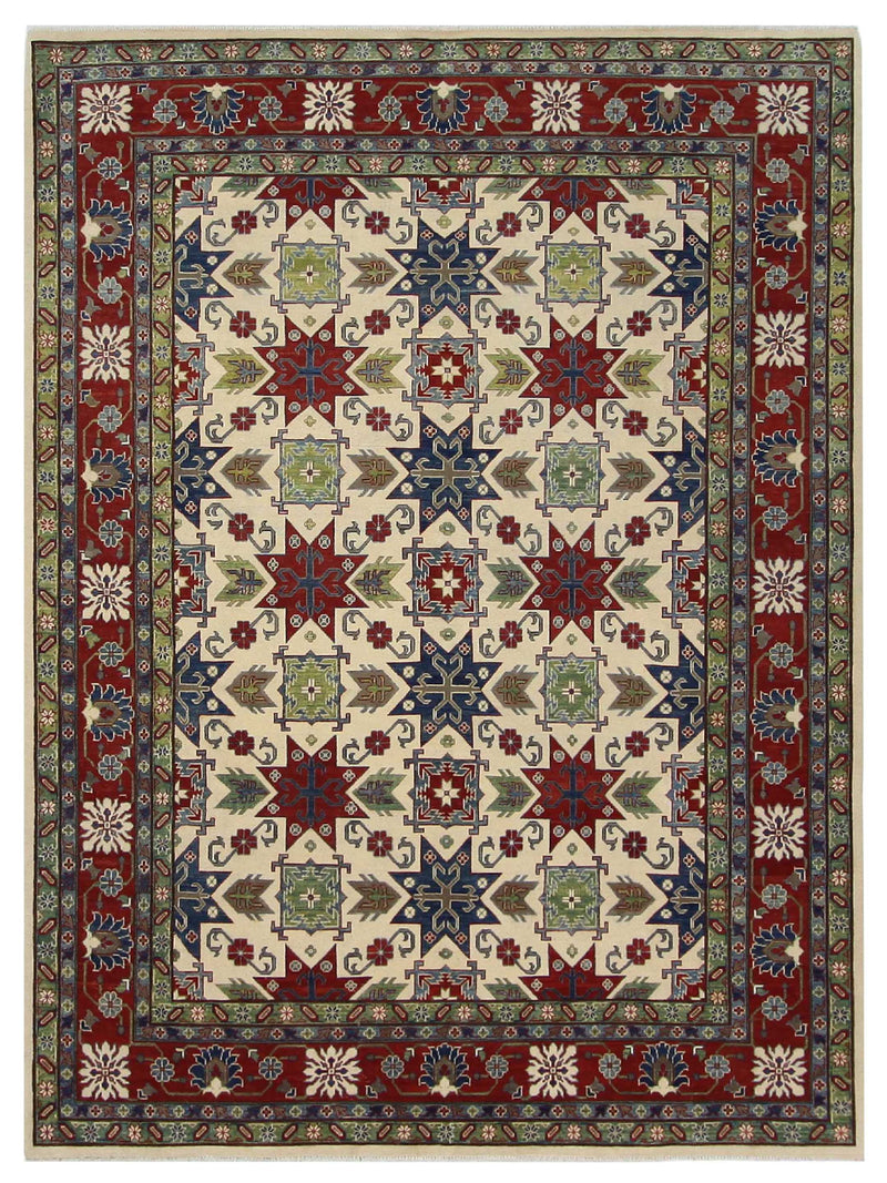 Pacific Kazak  Ivory Red Traditional