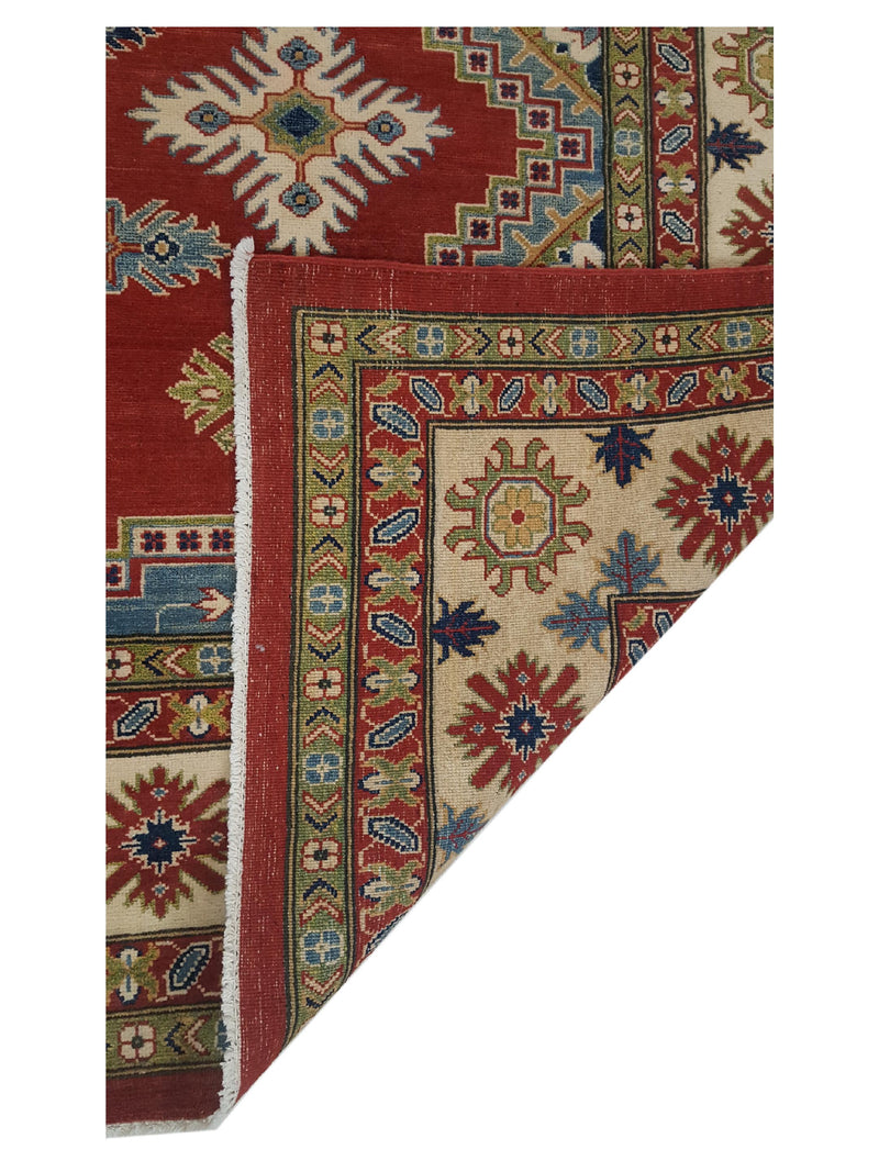 Pacific Kazak 41158 Red Ivory Traditional Hand Knotted Rug