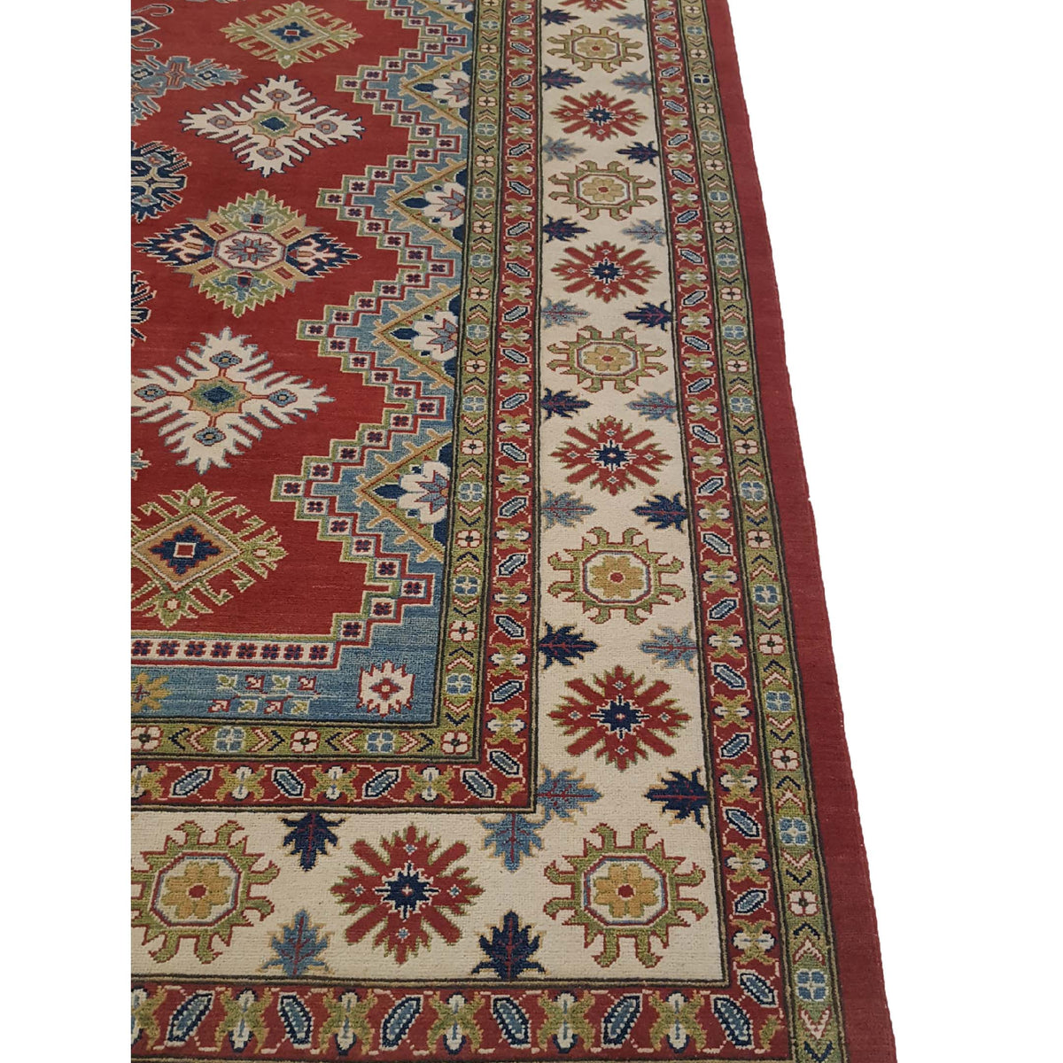 Pacific Kazak 41158 Red Ivory Traditional Hand Knotted Rug