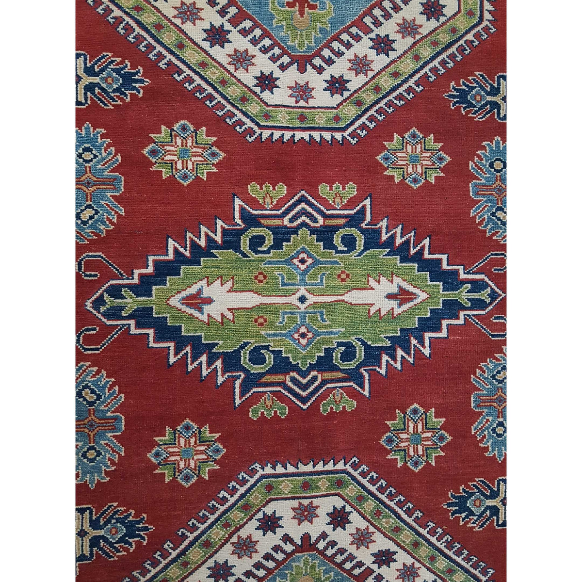 Pacific Kazak 41158 Red Ivory Traditional Hand Knotted Rug