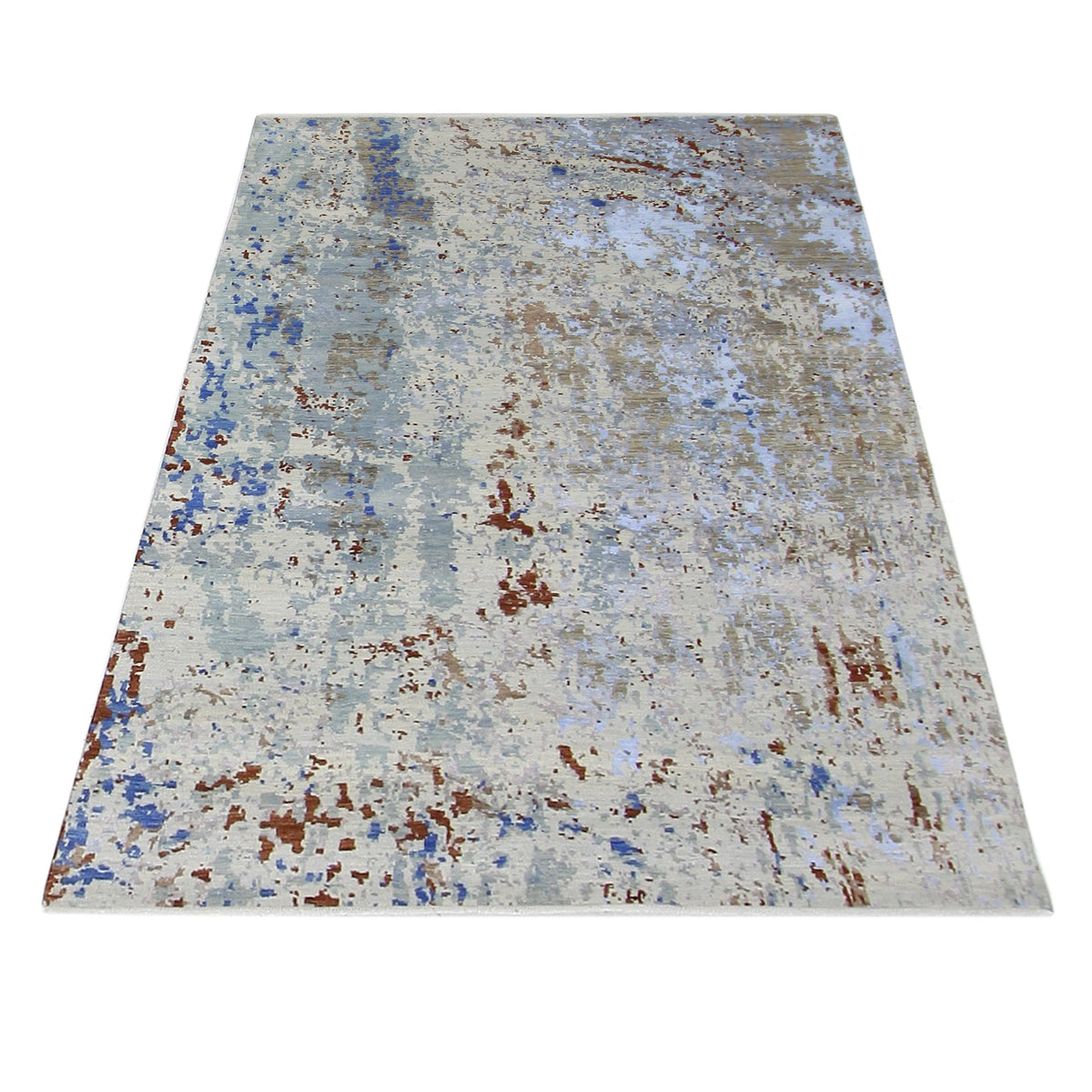 Pacific Galaxy 41186 Blue Blue Grey Modern Hand Knotted Rug