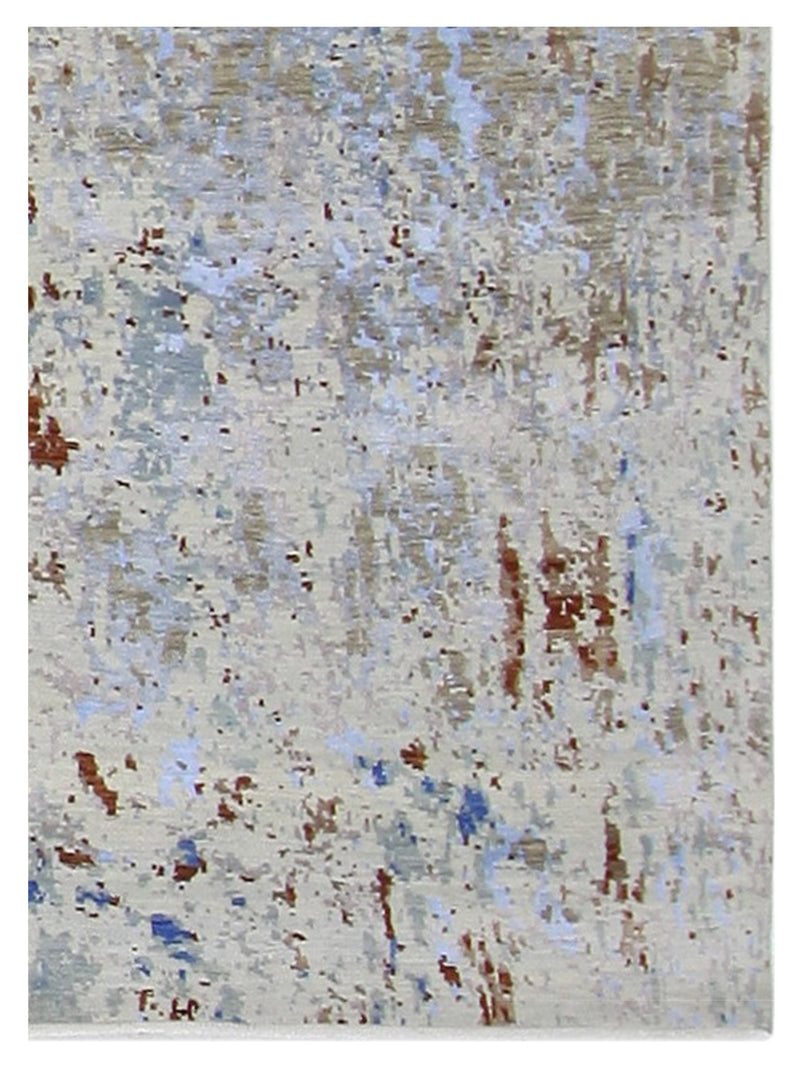Pacific Galaxy 41186 Blue Blue Grey Modern Hand Knotted Rug