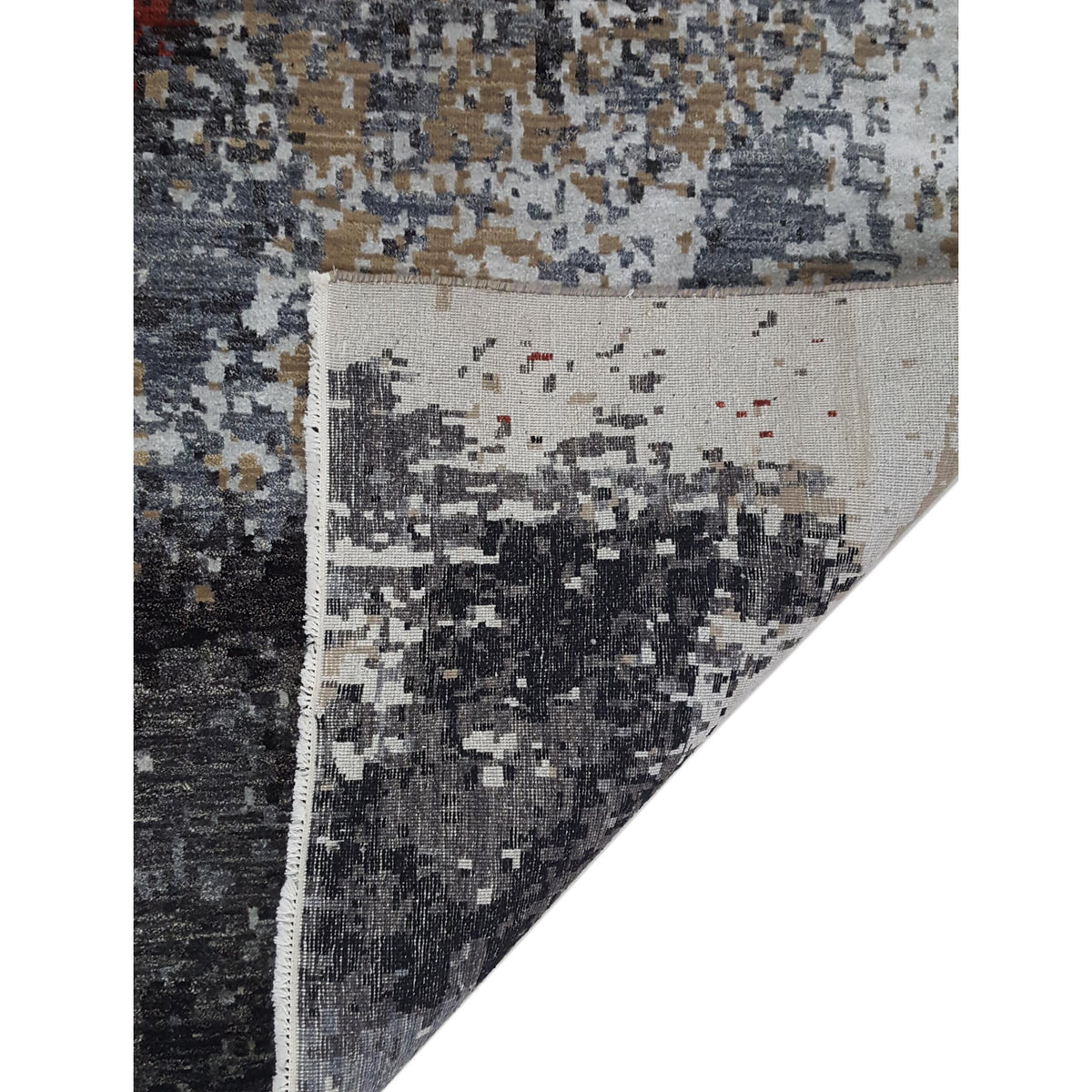 Pacific Galaxy 41187 Black Dk.Grey Modern Hand Knotted Rug