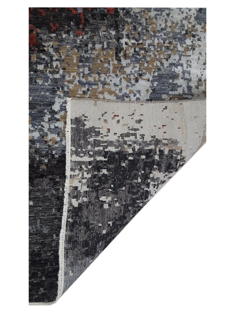 Pacific Galaxy 41187 Black Dk.Grey Modern Hand Knotted Rug