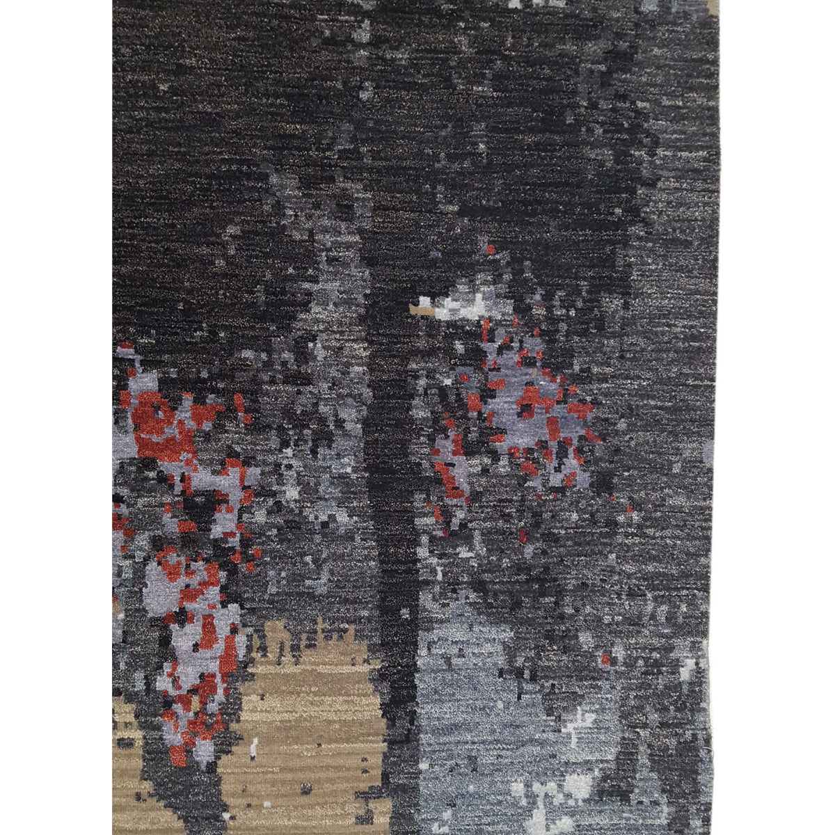 Pacific Galaxy 41187 Black Dk.Grey Modern Hand Knotted Rug