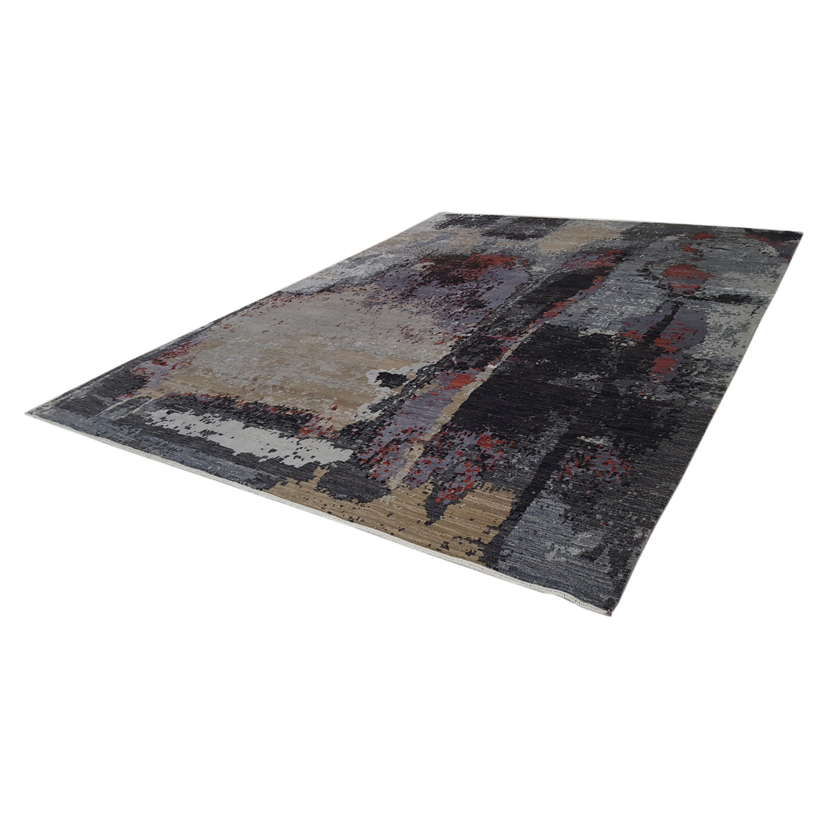 Pacific Galaxy 41187 Black Dk.Grey Modern Hand Knotted Rug