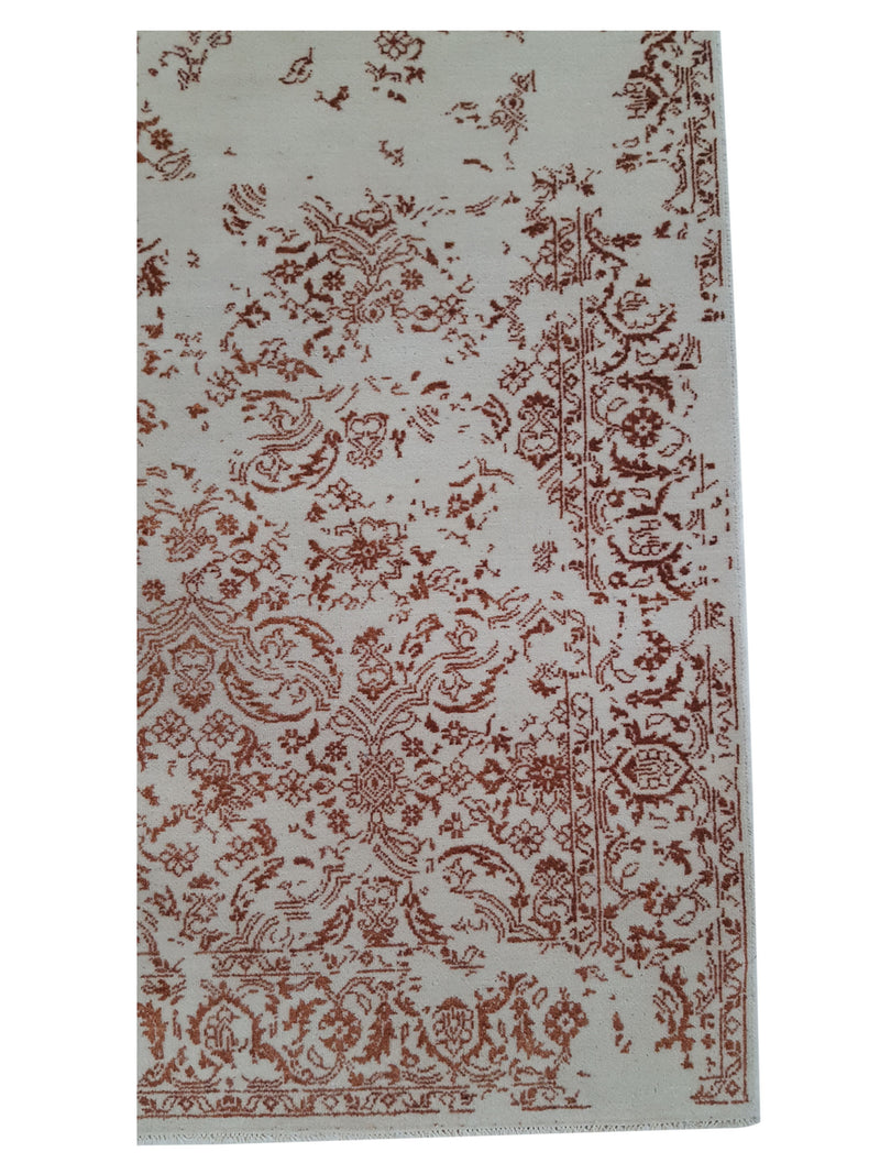 Pacific Erase 41198 Ivory Ivory Modern Hand Knotted Rug