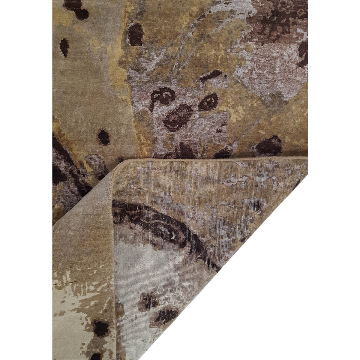 Pacific Galaxy 41200 Lt.Gold Blue Grey Modern Hand Knotted Rug