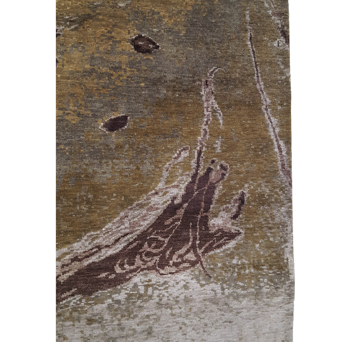 Pacific Galaxy 41200 Lt.Gold Blue Grey Modern Hand Knotted Rug