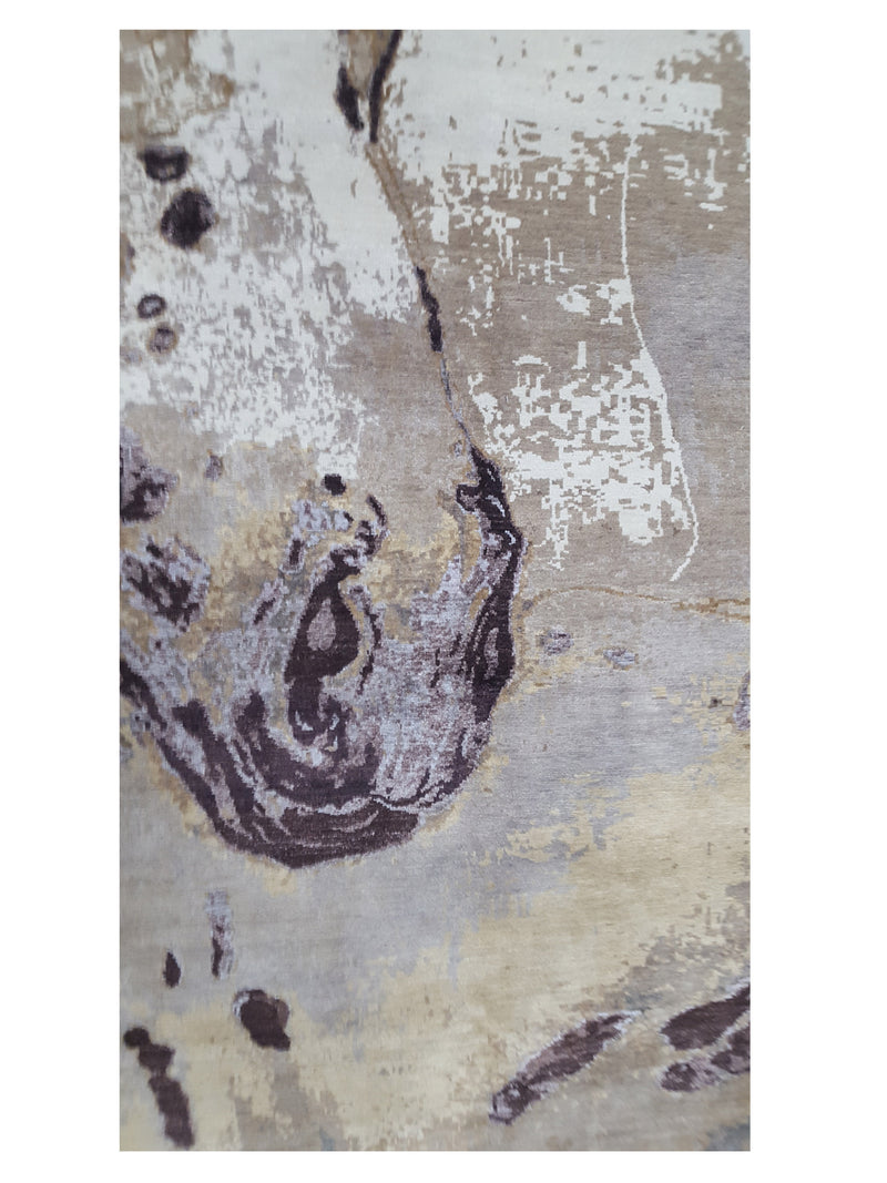 Pacific Galaxy 41200 Lt.Gold Blue Grey Modern Hand Knotted Rug