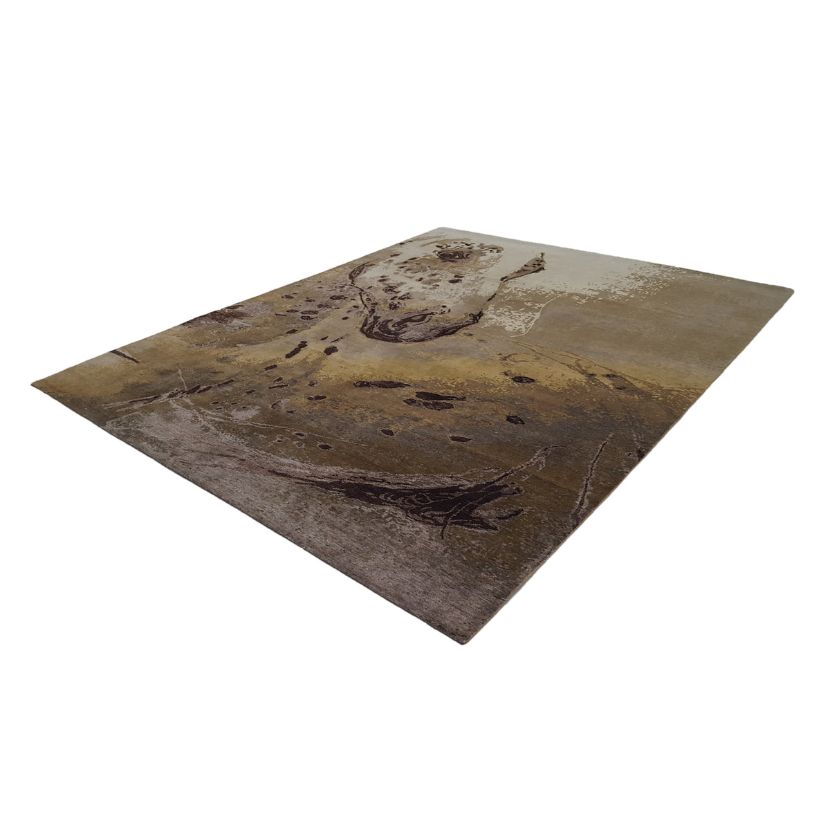 Pacific Galaxy 41200 Lt.Gold Blue Grey Modern Hand Knotted Rug