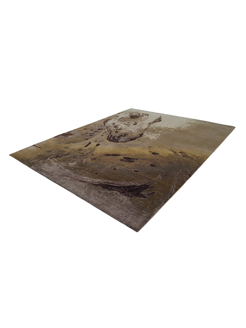 Pacific Galaxy 41200 Lt.Gold Blue Grey Modern Hand Knotted Rug