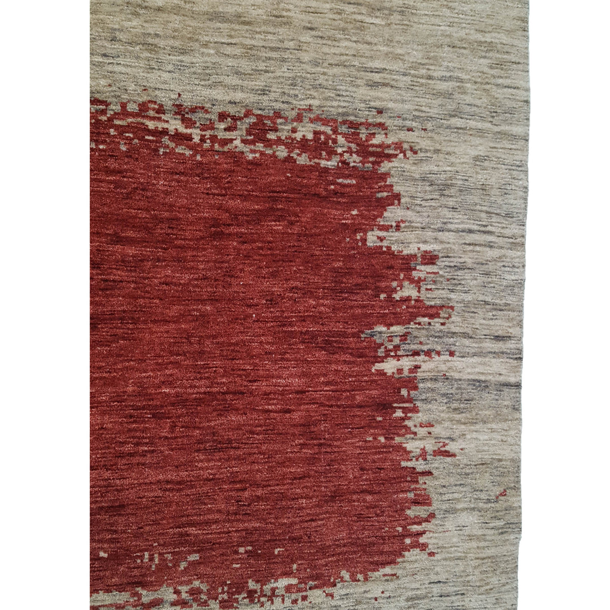 Pacific Casablanca 41201 Burgundy Ivory Modern Hand Knotted Rug