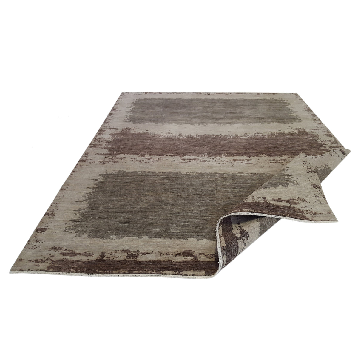 Pacific Casablanca 41203 Chocolate Burgundy Modern Hand Knotted Rug