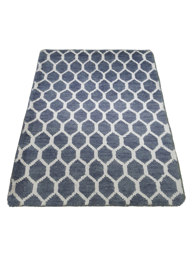 Pacific Modern 41232GW Lt.Grey White Contemporary Hand Knotted Rug