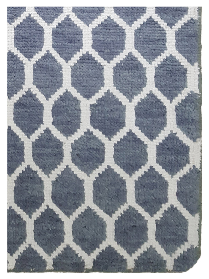 Pacific Modern 41232GW Lt.Grey White Contemporary Hand Knotted Rug