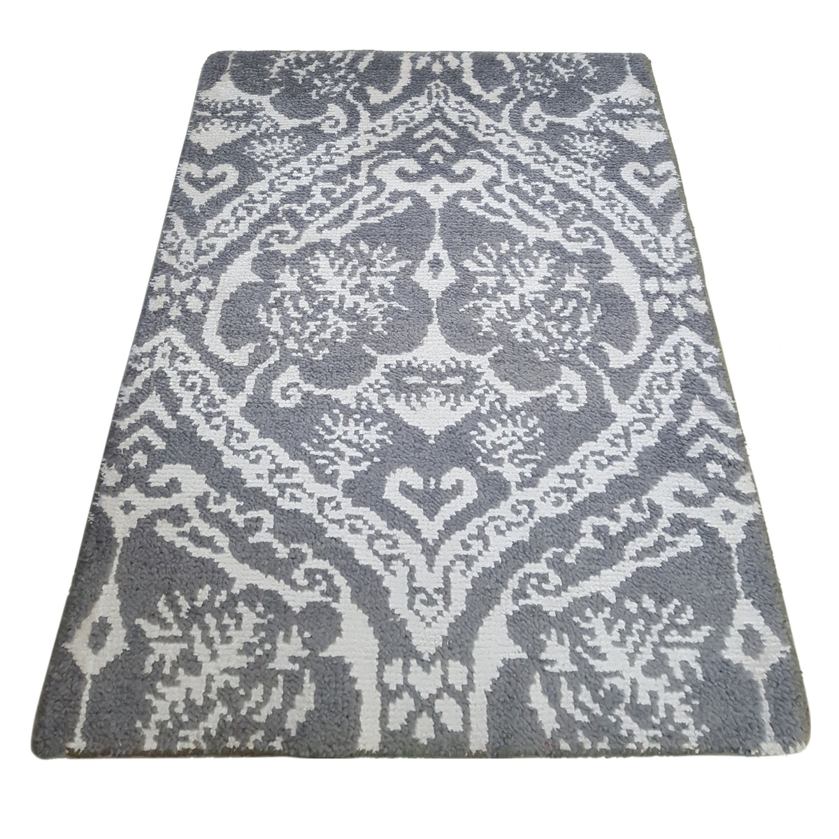 Pacific Modern 41222GW Lt.Grey White Contemporary Hand Knotted Rug
