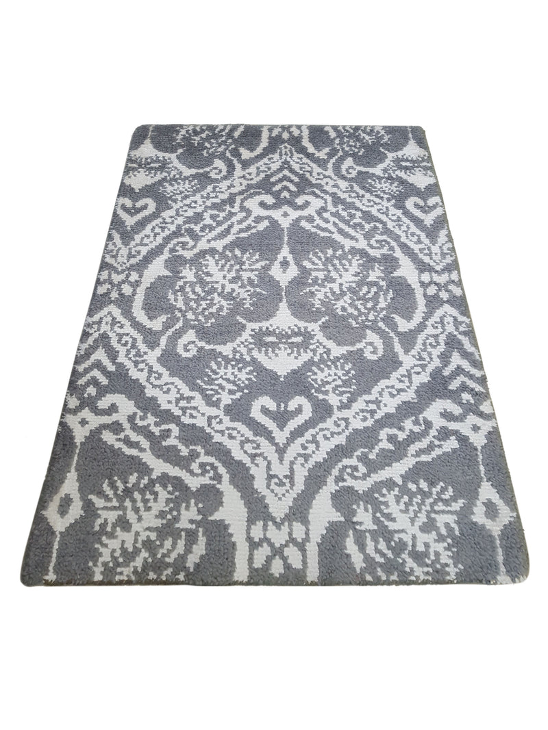 Pacific Modern 41222GW Lt.Grey White Contemporary Hand Knotted Rug