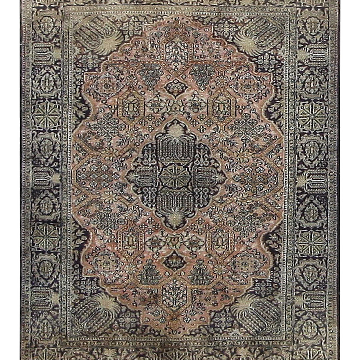 Pacific Qum Silk  Coral Blue Traditional