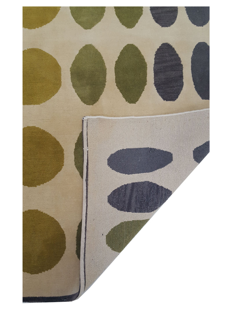 Pacific Nepalese 41335 Camel Olive Modern Hand Knotted Rug