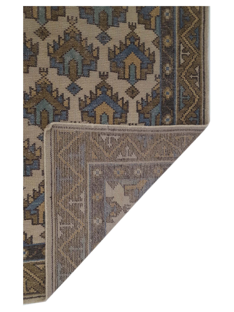 Pacific Caucasian 41338 Ivory Multi Traditional Hand Knotted Rug