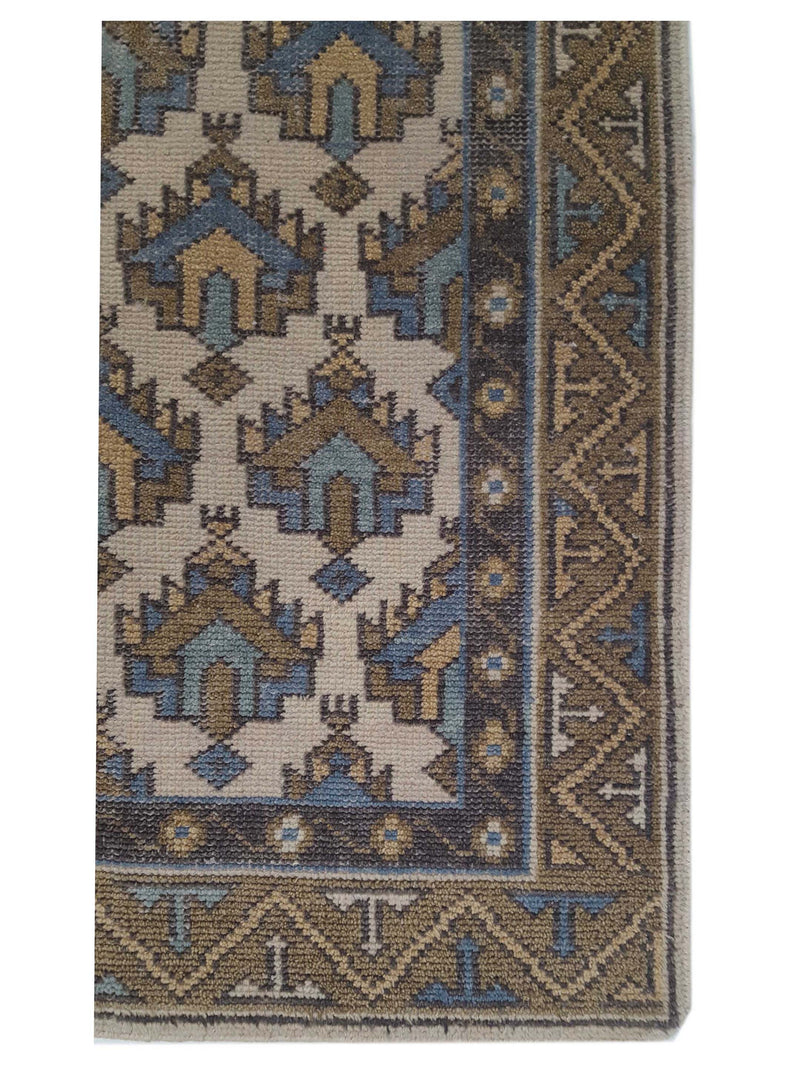 Pacific Caucasian 41338 Ivory Multi Traditional Hand Knotted Rug