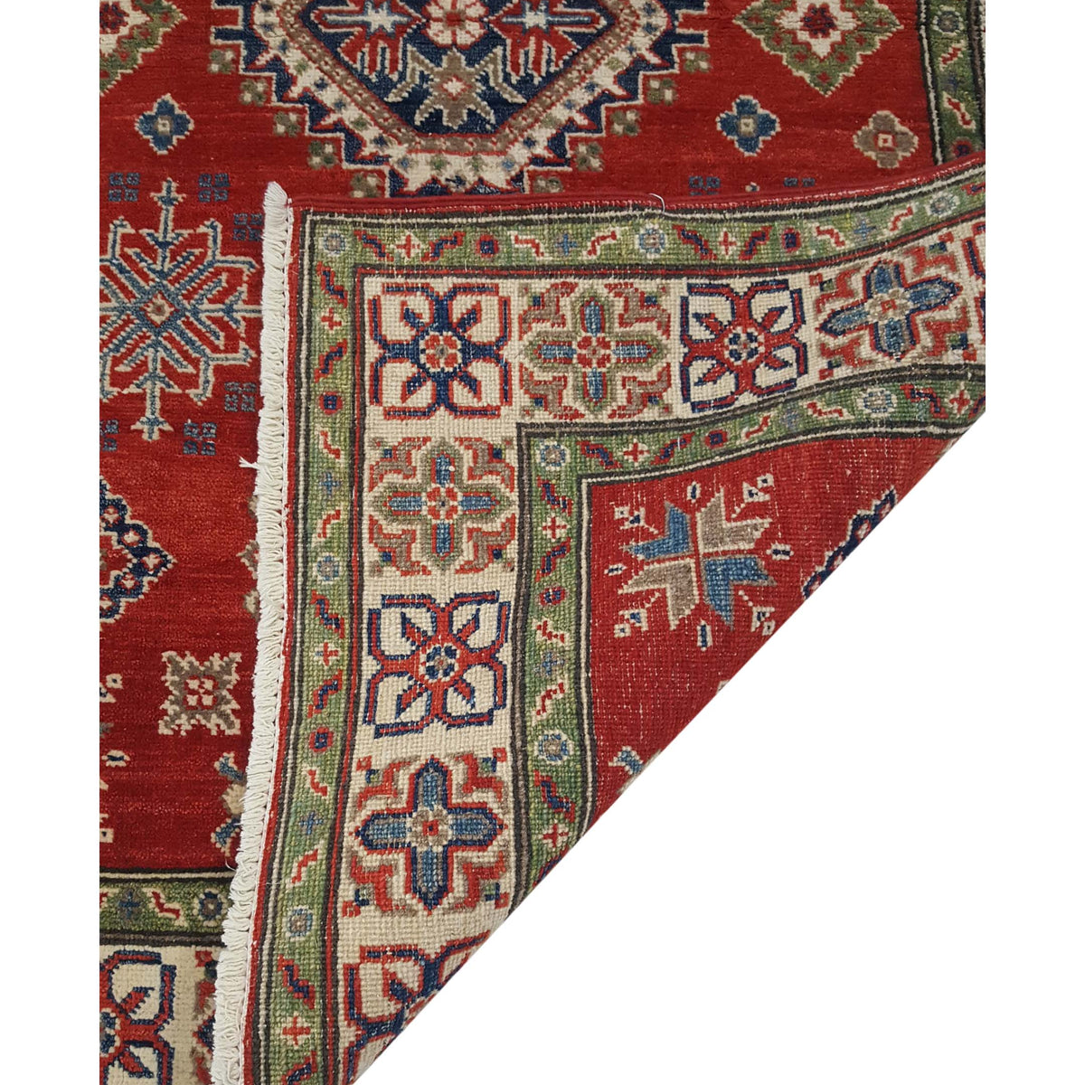 Pacific Kazak 41371 Red Ivory Traditional Hand Knotted Rug