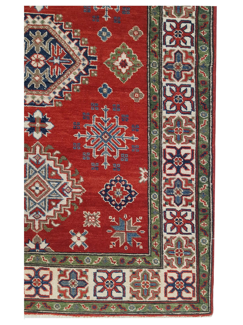 Pacific Kazak 41371 Red Ivory Traditional Hand Knotted Rug