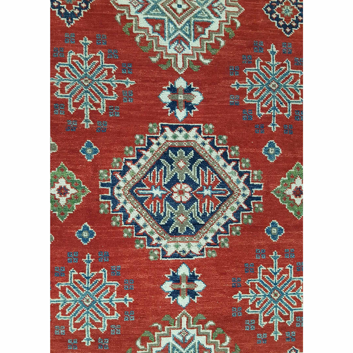 Pacific Kazak 41371 Red Ivory Traditional Hand Knotted Rug