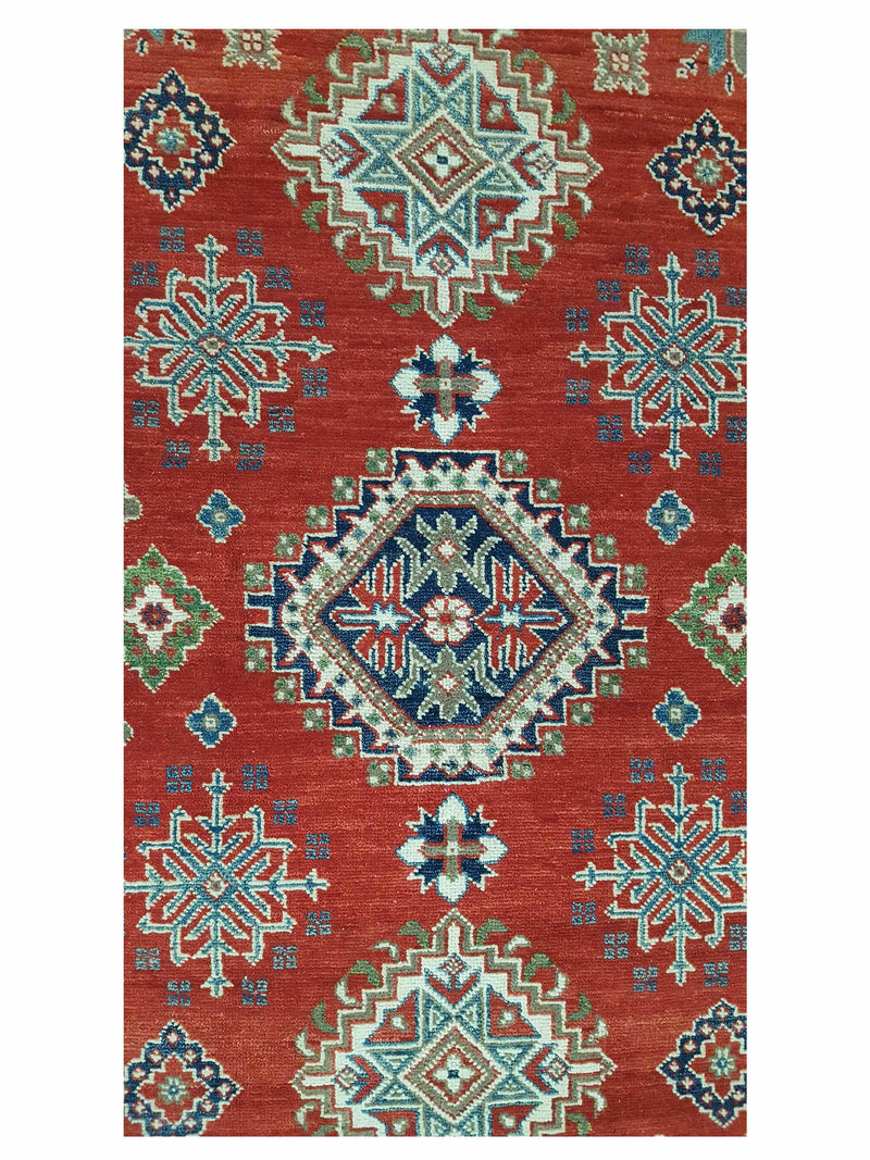 Pacific Kazak 41371 Red Ivory Traditional Hand Knotted Rug
