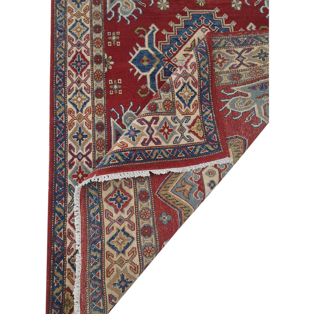 Pacific Kazak 41374 Red Ivory Traditional Hand Knotted Rug