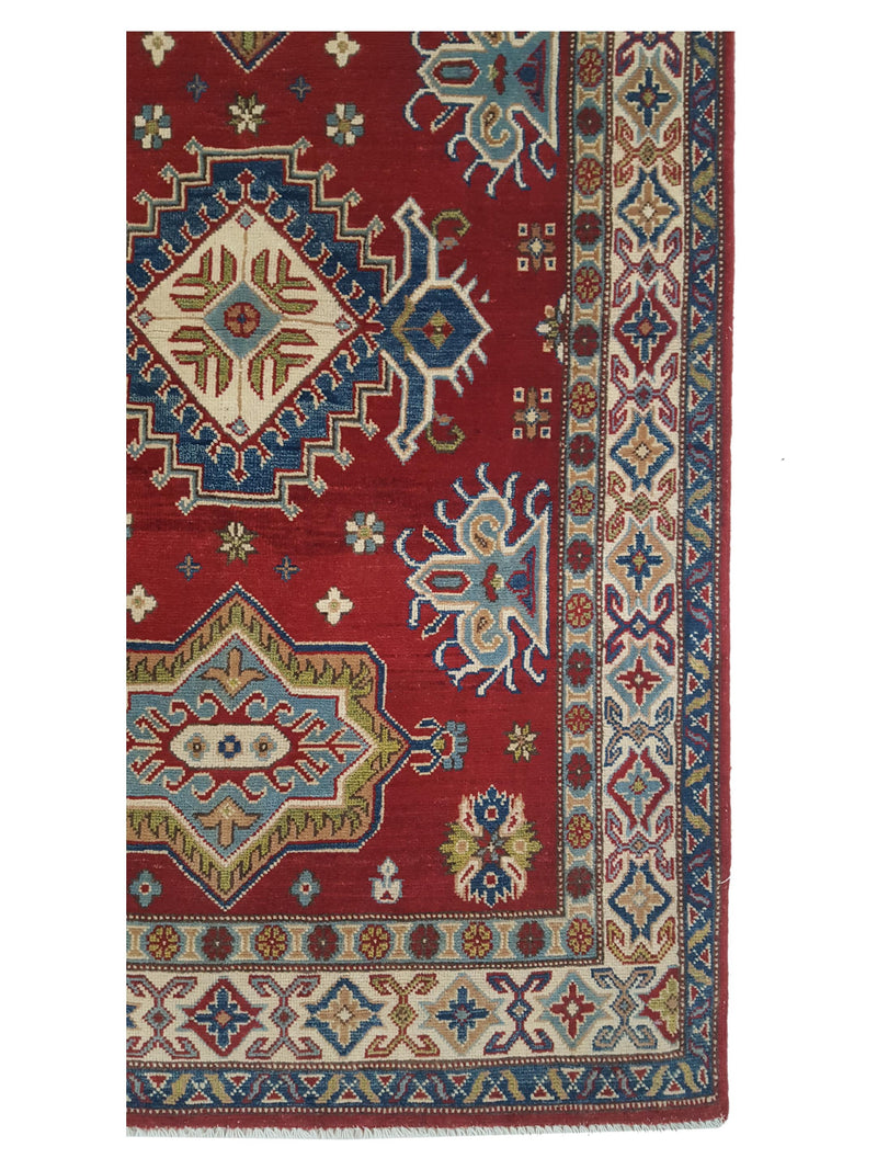Pacific Kazak 41374 Red Ivory Traditional Hand Knotted Rug