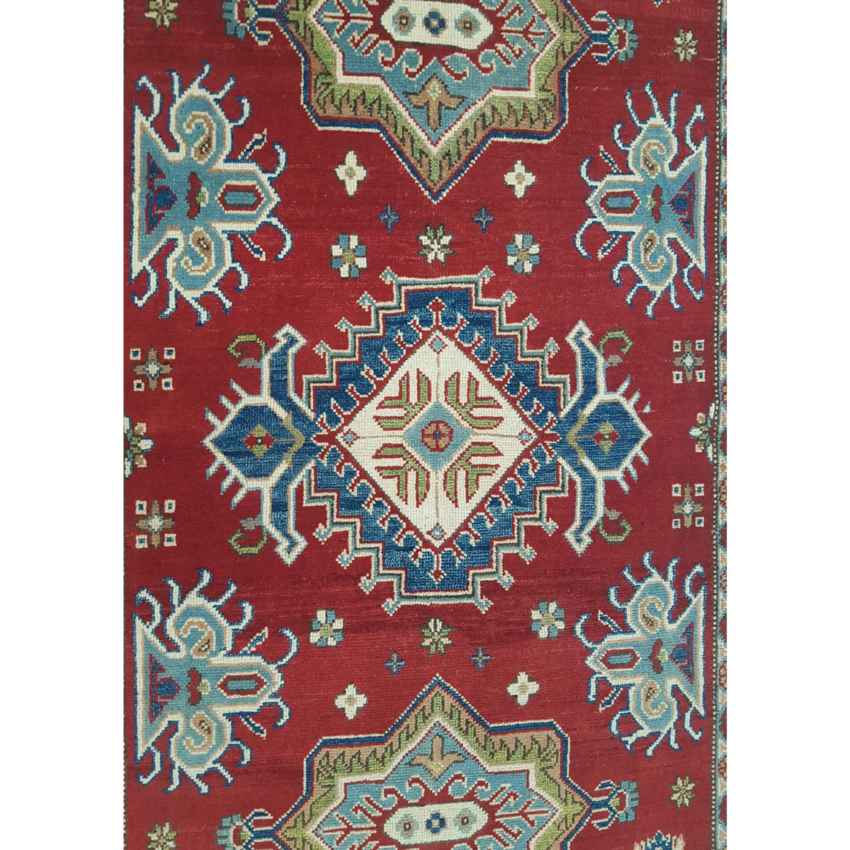Pacific Kazak 41374 Red Ivory Traditional Hand Knotted Rug