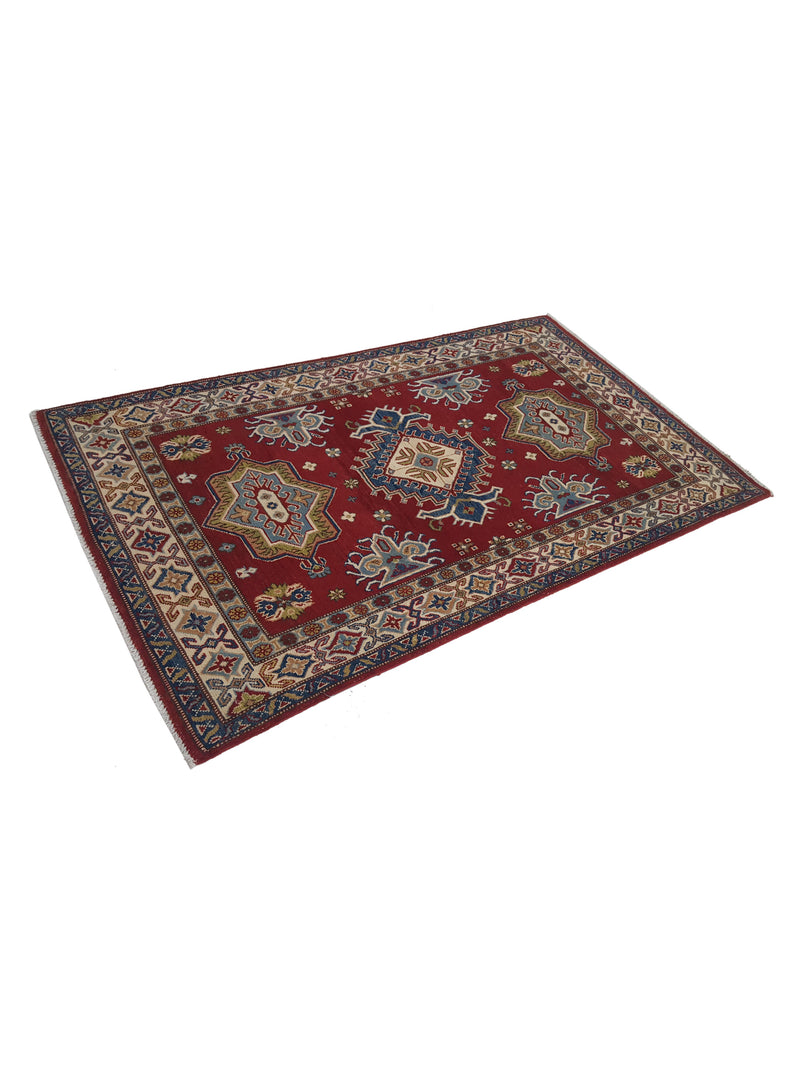 Pacific Kazak 41374 Red Ivory Traditional Hand Knotted Rug