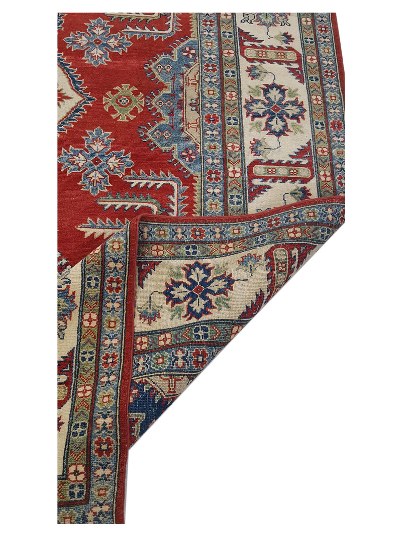 Pacific Kazak 41393 Red Ivory Traditional Hand Knotted Rug