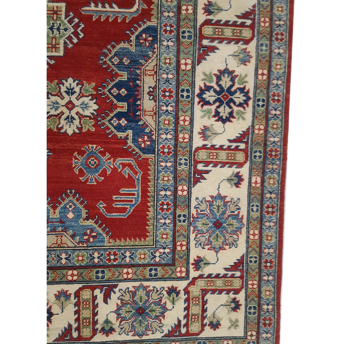 Pacific Kazak 41393 Red Ivory Traditional Hand Knotted Rug