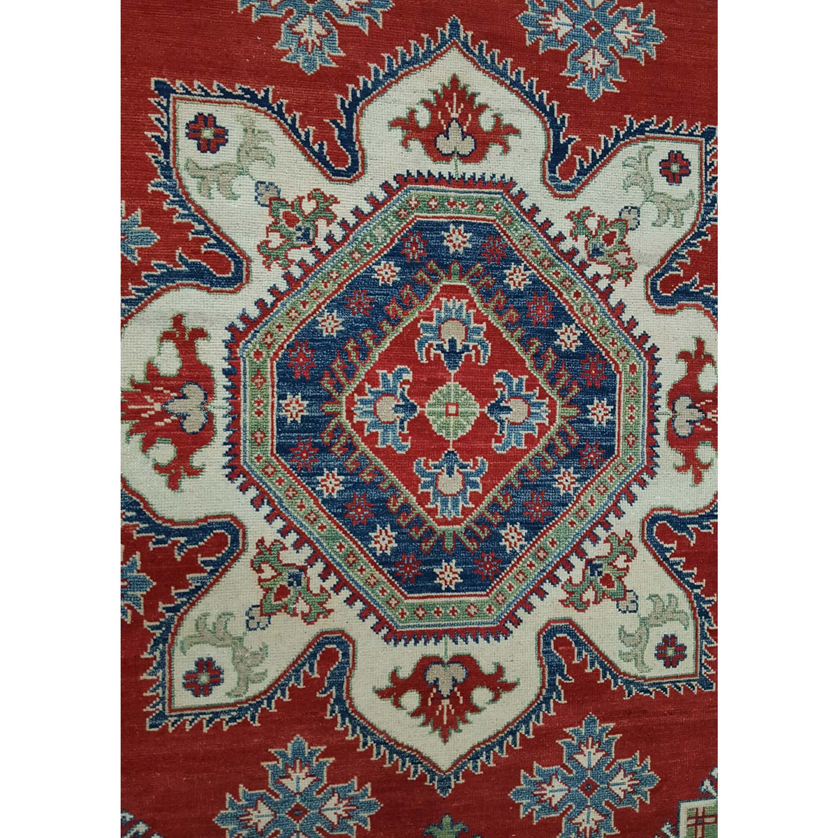 Pacific Kazak 41393 Red Ivory Traditional Hand Knotted Rug