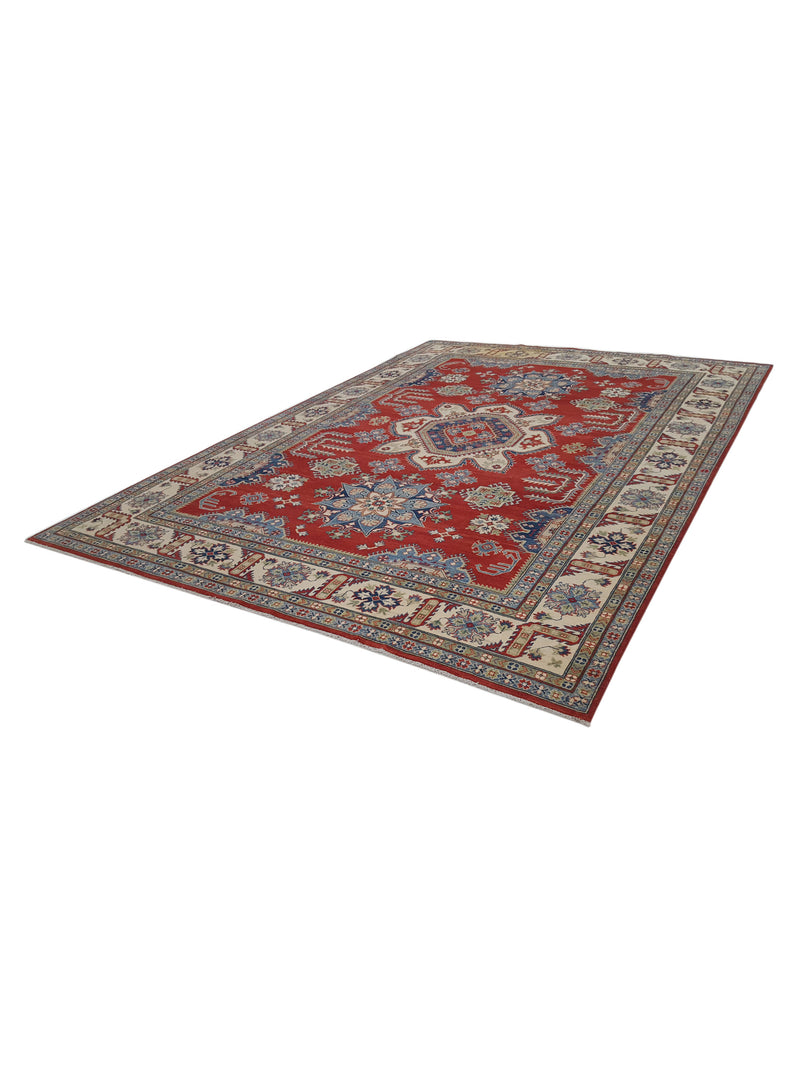 Pacific Kazak 41393 Red Ivory Traditional Hand Knotted Rug