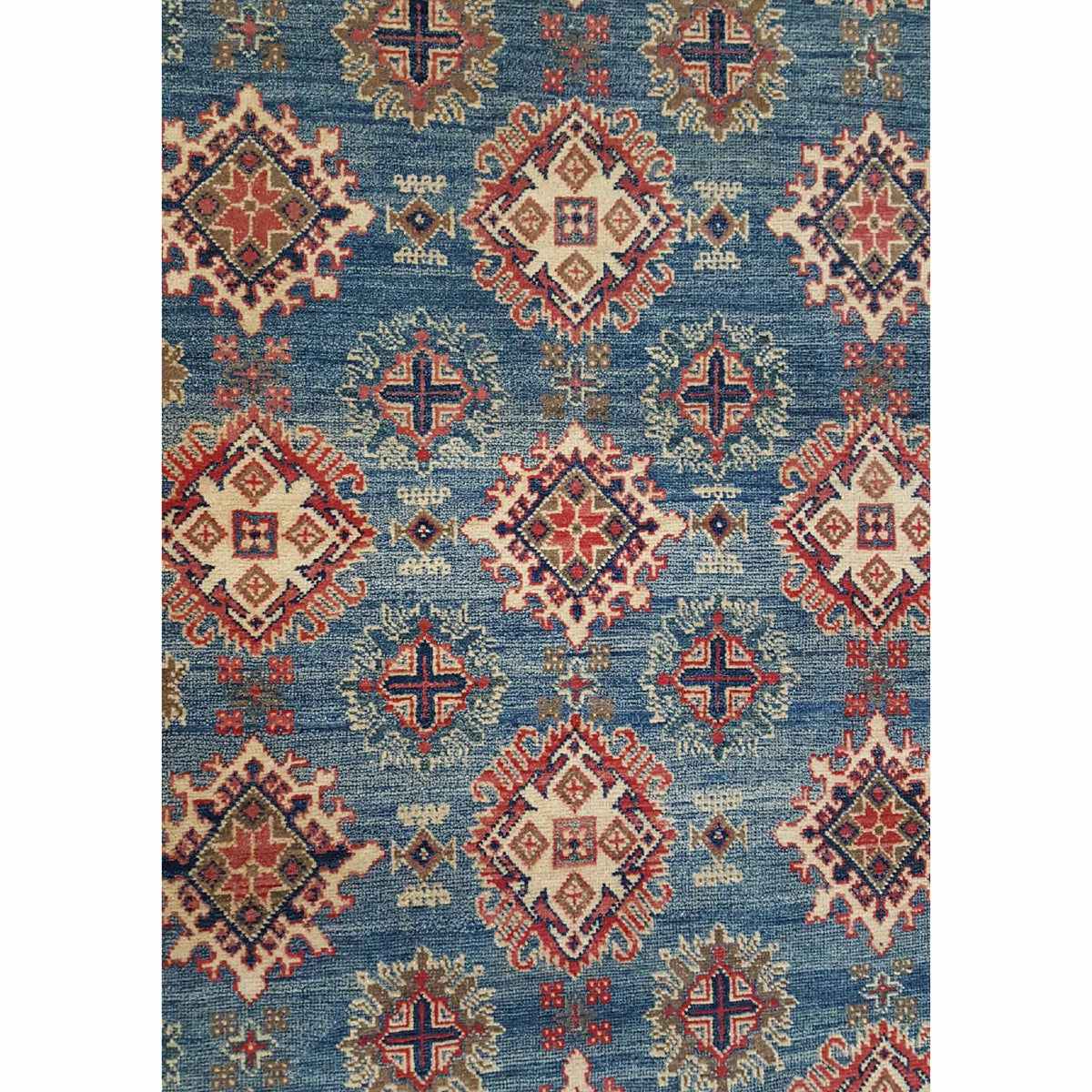 Pacific Kazak 41395 Blue Ivory Traditional Hand Knotted Rug