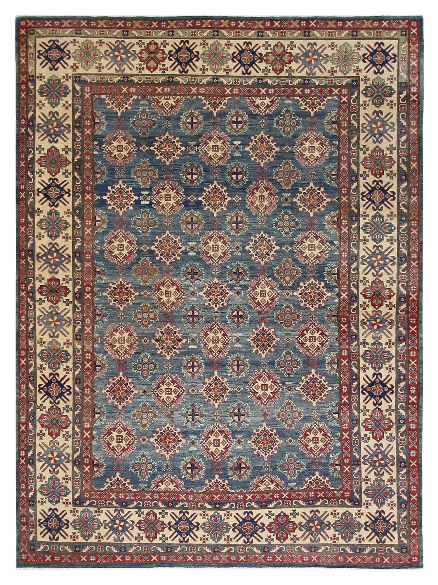 Pacific Kazak  Blue Ivory Traditional