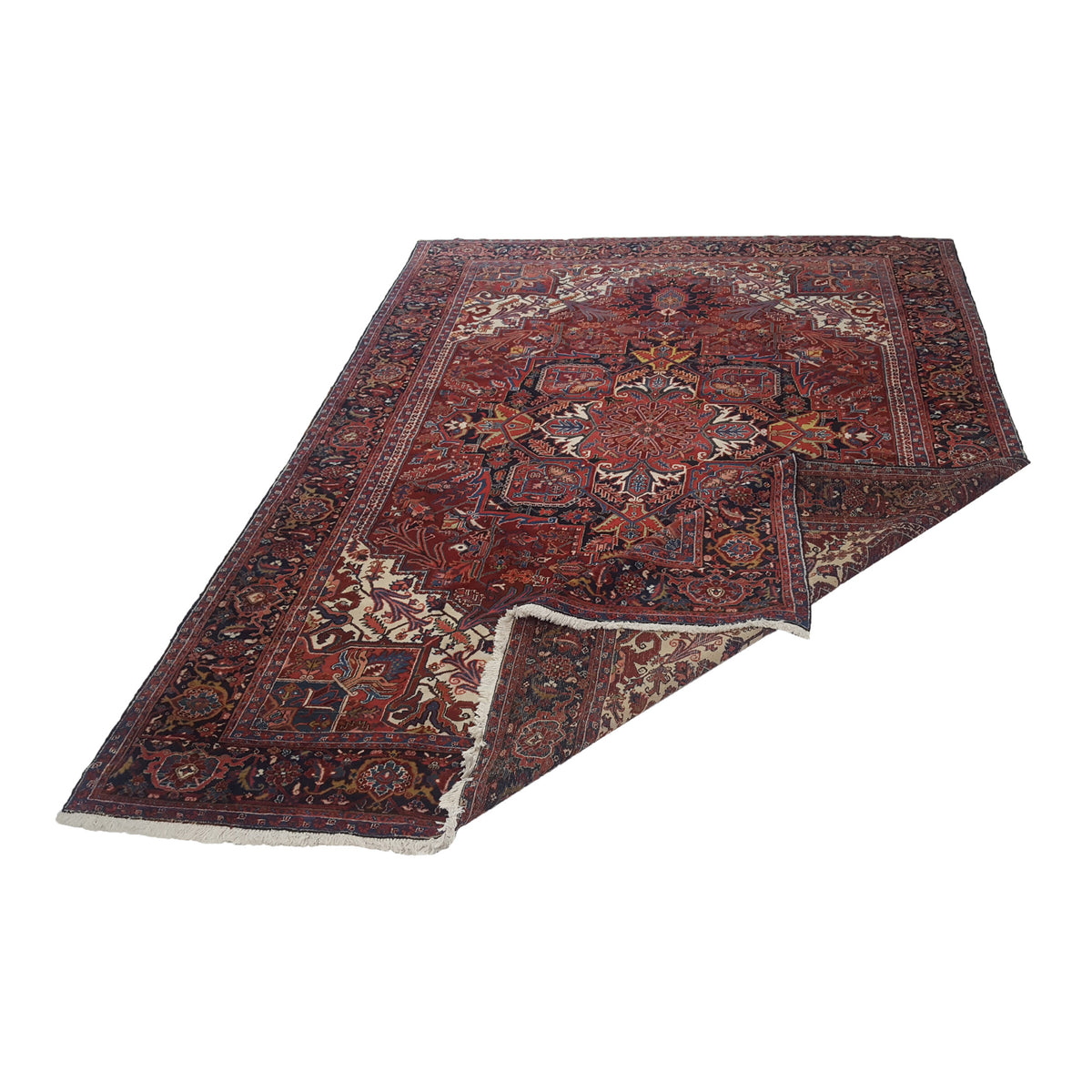 Fasa Antique Heriz 41415 Rust Navy Traditional Antique Rug