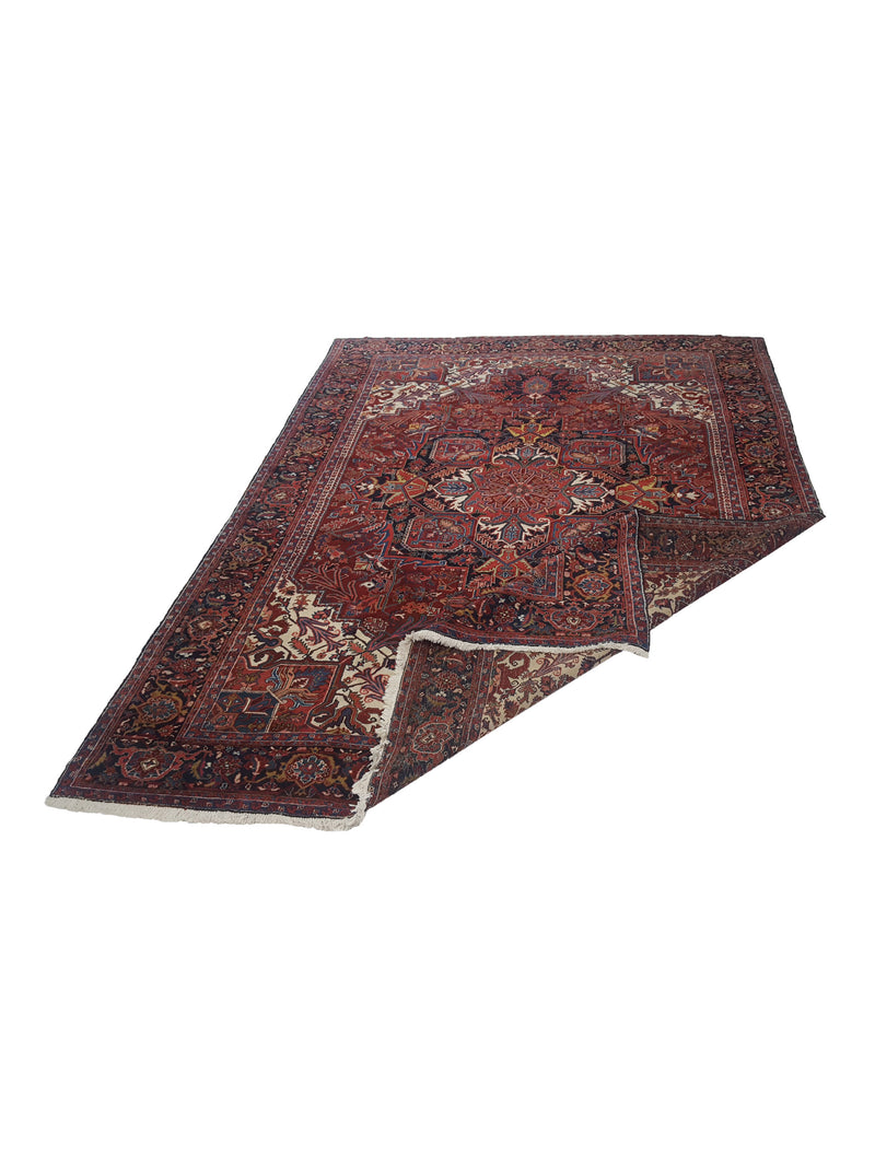Fasa Antique Heriz 41415 Rust Navy Traditional Antique Rug
