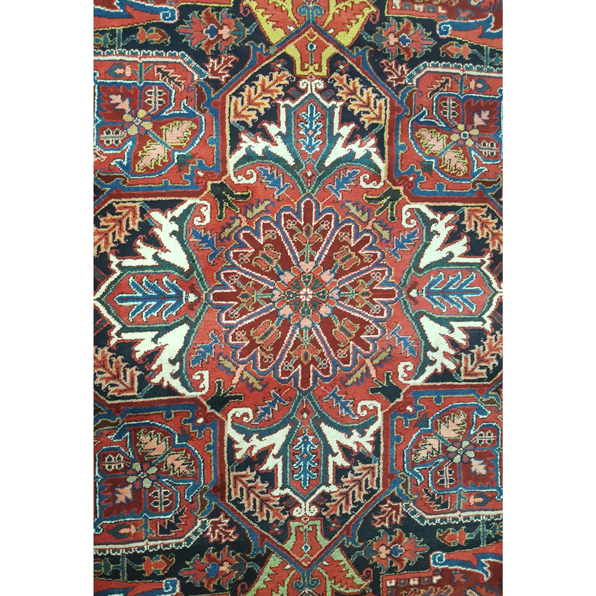 Fasa Antique Heriz 41415 Rust Navy Traditional Antique Rug