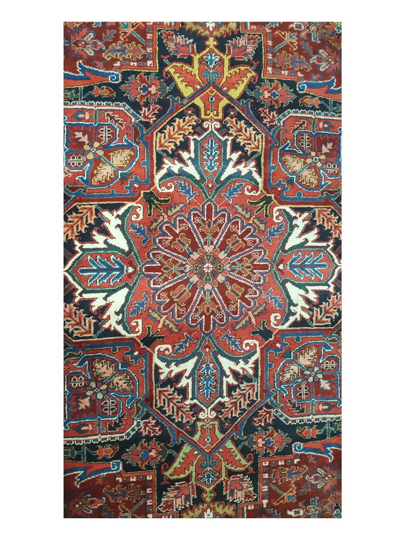 Fasa Antique Heriz 41415 Rust Navy Traditional Antique Rug